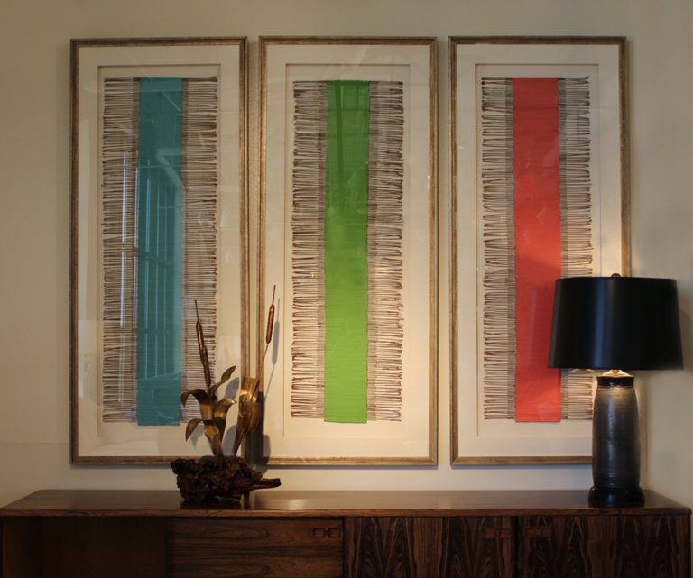 Exotica Weavings Colorful Series - Aqua, Apple Green & Mango - 26x62