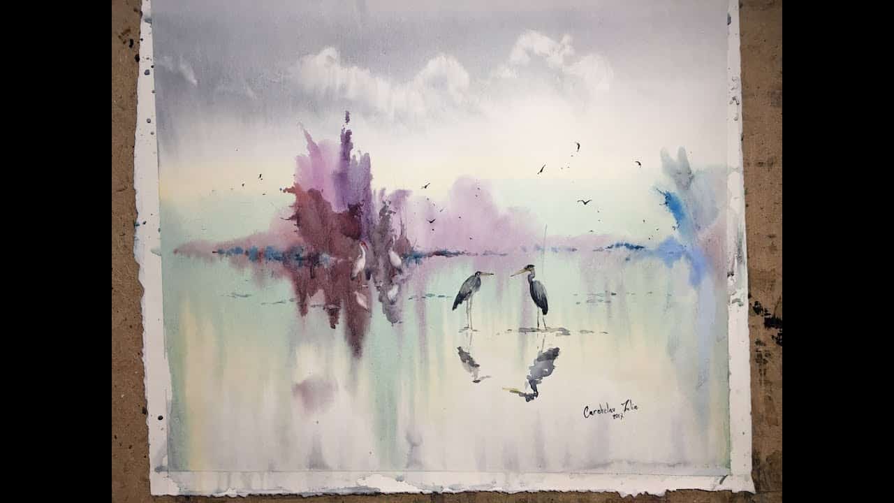 Iulia Carchelan - Watercolor professional painting - wet on wet technique